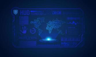 Modern HUD Technology Screen Background vector