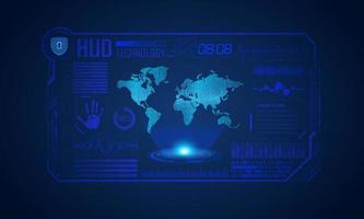 Modern HUD Technology Screen Background vector