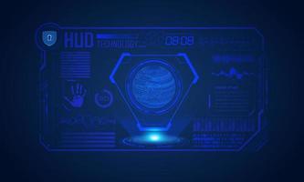 Modern HUD Technology Screen Background vector