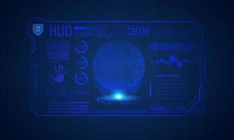 Modern HUD Technology Screen Background vector