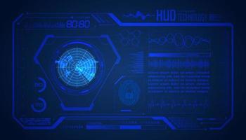 Modern HUD Technology Screen Background vector