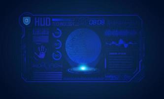 Modern HUD Technology Screen Background vector