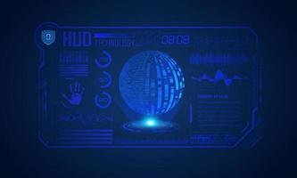 Modern HUD Technology Screen Background vector