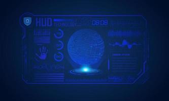 Modern HUD Technology Screen Background vector