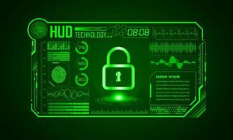 xxxxxModern HUD Technology Screen Background with padlock vector