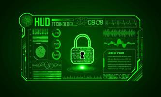 xxxxxModern HUD Technology Screen Background with padlock vector