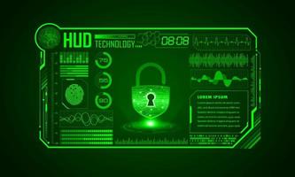 xxxxxModern HUD Technology Screen Background with padlock vector