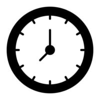 Clock vector icon isolated on white background