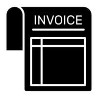 Trendy vector icon of invoice isolated on white background