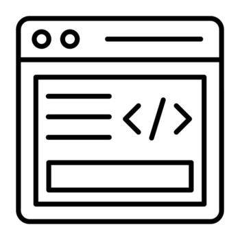 Programming language, code development vector icon