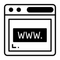 icono de vector de sitio web aislado sobre fondo blanco