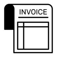 Trendy vector icon of invoice isolated on white background