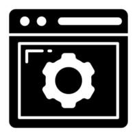 web maintenance vector icon isolated on white background