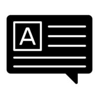 A vector icon design of answer question