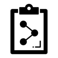 Document sharing vector icon isolated on white background