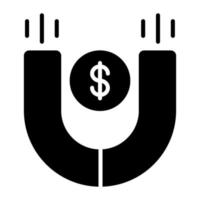 Money magnet vector easy to use icon