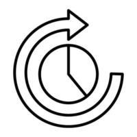 un icono de gráfico circular, datos descriptivos vector