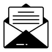 icono de vector de correo electrónico aislado sobre fondo blanco