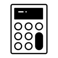 Calculator vector icon isolated on white background
