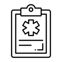 Medical report and prescription vector icon