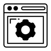 web maintenance vector icon isolated on white background