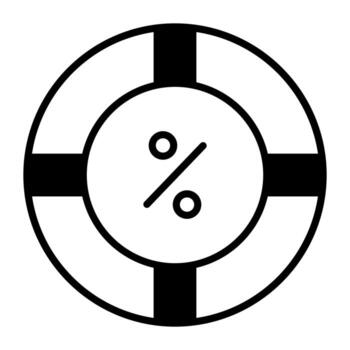 Pie graph vector icon, descriptive data