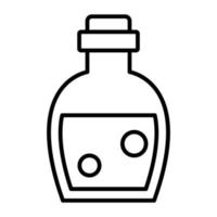 Medical potion vector icon, A magic potion icon on white background