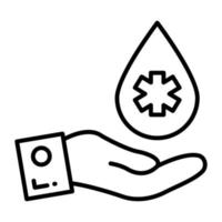 A hand sanitizer vector icon, drop and hand design on withe background