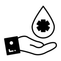 A hand sanitizer vector icon, drop and hand design on withe background