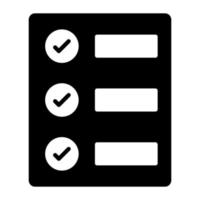Checklist vector icon isolated on white background
