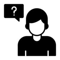 A trendy vector icon of ask a question in modern style, faq