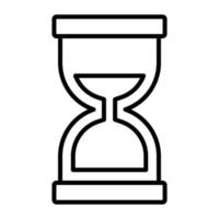 icono de vector de reloj de arena en estilo de moda