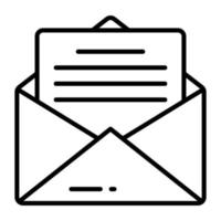 icono de vector de correo electrónico aislado sobre fondo blanco