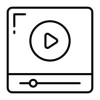 diseño de icono vectorial de transmisión de video en estilo moderno vector