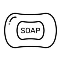 Hygiene soap in trendy style icon vector