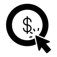 Pay per click vector icon in trendy style