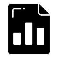 Graph page vector icon isolated on white background