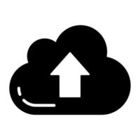 Cloud uploading icon isolated on white background vector