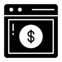 Trendy icon of online payment isolated on white background vector
