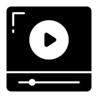 Vector icon design of video streaming in trendy style