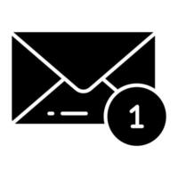 A vector icon of mail notification in trendy style