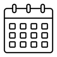 Calendar vector modern icon, office supplies