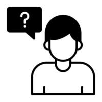 A trendy vector icon of ask a question in modern style, faq