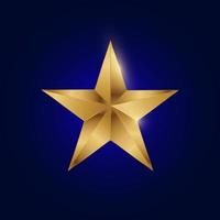 Metallic Gold Star Vector Graphic Element