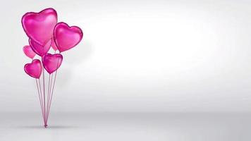 Balon Heart Shape Animation Background video