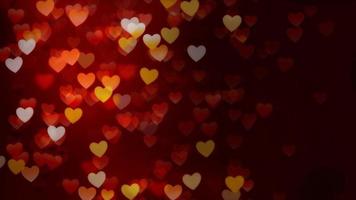 romantisch bruiloft Valentijn dag achtergrond drijvend harten video