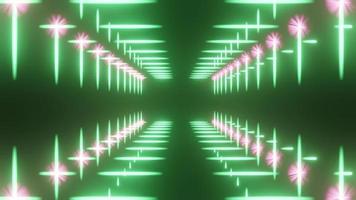 green frame light streaks, bright neon rays, transfer data network, stage screen background concept. video