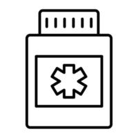 Icon of medicine jar editable in trendy design vector