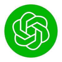 ChatGPT Logo Open Ai icon with chatbot. Artificial Intelligence OpenAI Chatbot icon. ChatGPT OpenAI icon, Artificial Intelligence Smart AI Virtual smart assistant Bot. vector