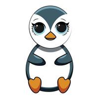 Cartoon Cute little penguin  Vector illustration